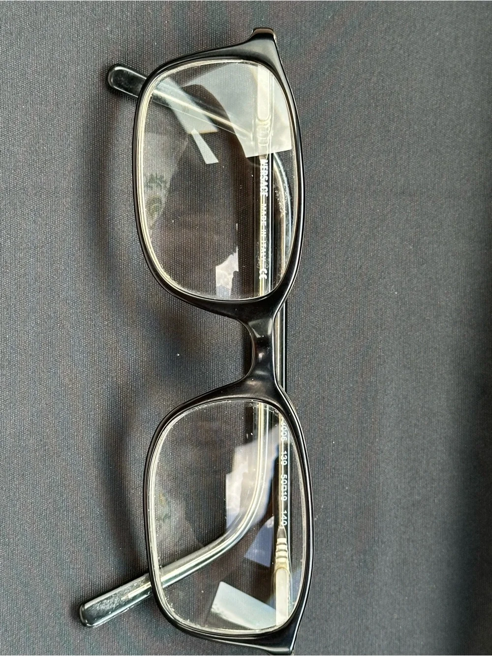 Versace White Eyeglass Case with Black Frames